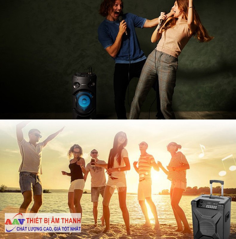 kết nối loa kéo hát karaoke